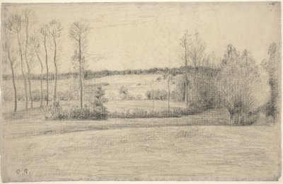Trees and Meadows at Eragny by Camille Pissarro