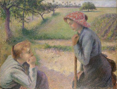 Two Young Peasant Women by Camille Jacob Pissarro