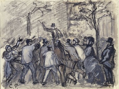 Urban Uprising in Paris by Camille Jacob Pissarro