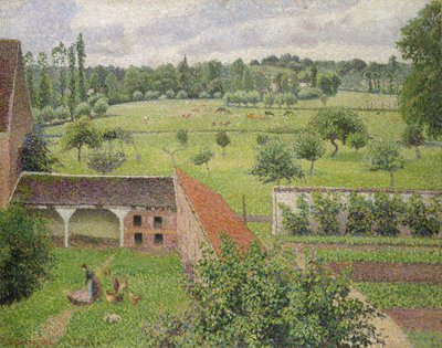 View Through a Window, Eragny by Camille Jacob Pissarro