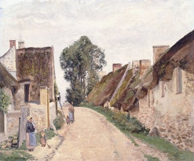 Village Street, Auvers-sur-Oise by Camille Jacob Pissarro