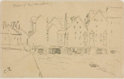 Water Mills in Meaux by Camille Pissarro