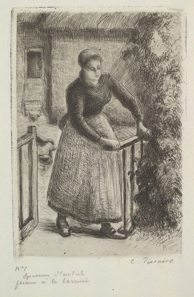 Woman at the Gate by Camille Jacob Pissarro