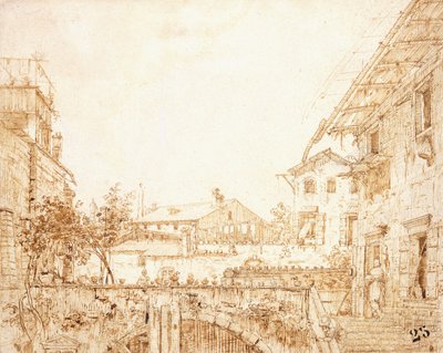 A View of a Terrace in Padua by Giovanni Antonio Canal