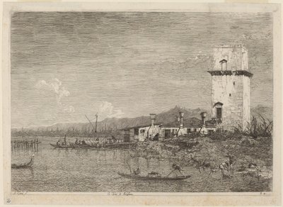 The Tower of Malghera by Canaletto
