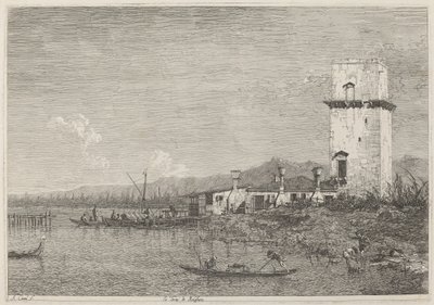 The Tower of Malghera by Canaletto