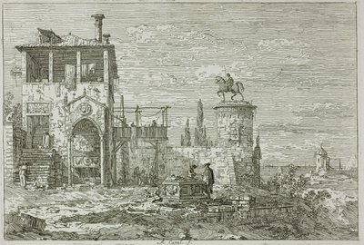 The Equestrian Monument, from Vedute by Canaletto