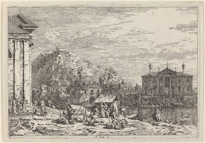 The Market at Dolo by Canaletto