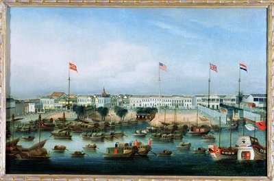 The Hongs of Canton by Cantonese School