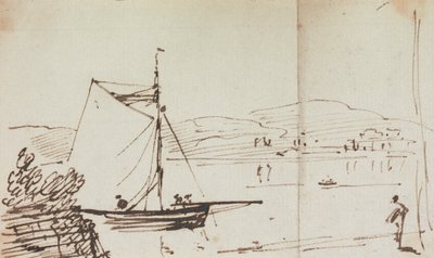Sketch of a Sailing Boat by Capt. Thomas Hastings