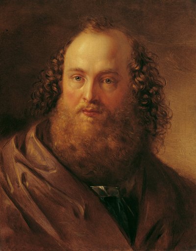 Male Study Head by Carl Agricola
