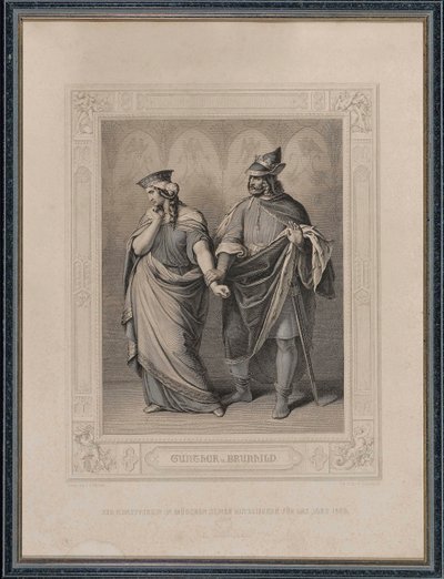 The Nibelungenlied. Gunther and Brunhild, 1860 by Carl Arnold Gonzenbach