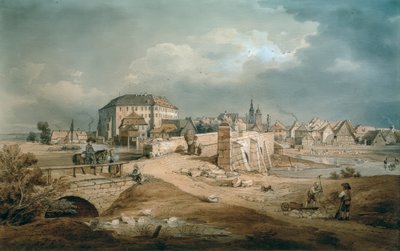 The Aisch Bridge at Höchstadt by Carl August Lebschee