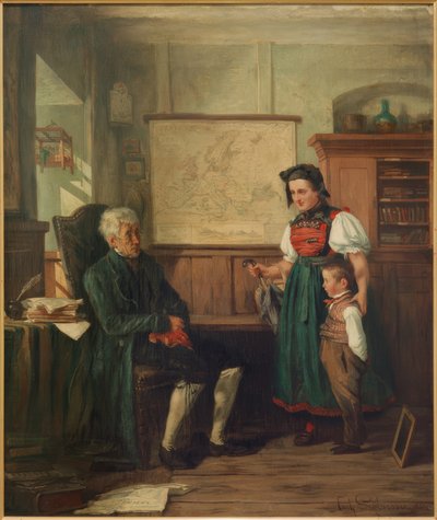 First Lesson by Carl Bernhard Schlösser