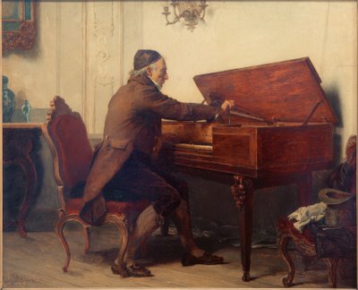 Man at the Square Piano by Carl Bernhard Schlösser