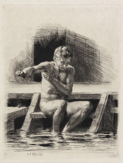 The Bathing Man by Carl Bloch