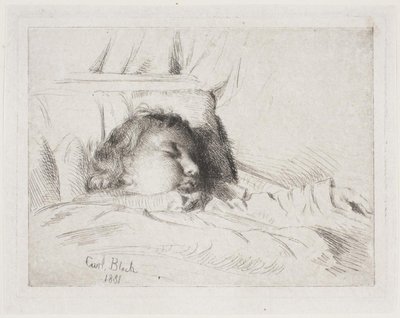 The Sleeping Child by Carl Bloch