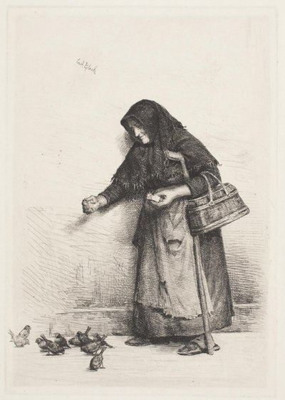 The Woman with the Sparrows by Carl Bloch