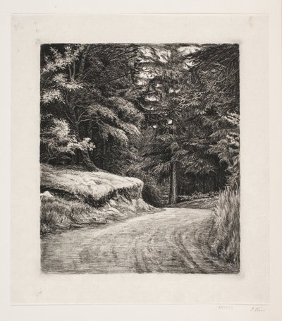 The Road in the Pine Forest by Carl Bloch