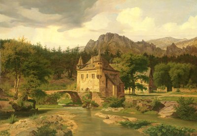Castle in the Mountains, 1835 by Carl Dahl
