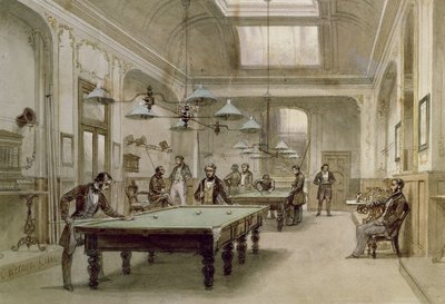 A Billiard Room by Carl Friedrich Heinrich Werner