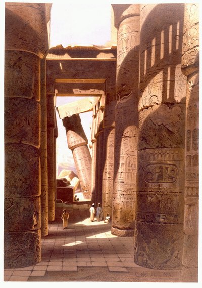 Ruins Temple of Karmak, 1874 by Carl Friedrich Heinrich Werner
