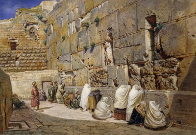 The Wailing Wall, Jerusalem by Carl Friedrich Heinrich Werner