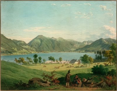 Lake Tegernsee near Kaltenbrunn by Carl Friedrich Heinzmann