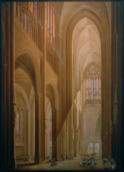 Inside the Cologne Cathedral by Carl Georg Enslen