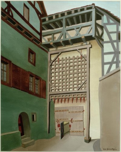 Harburg (Wörnitz), Castle Gate with Portcullis by Carl Grossberg
