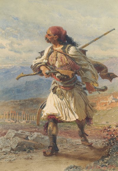 Greek Warrior, 1861 by Carl Haag