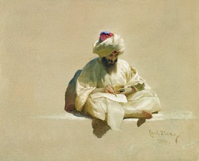 The Letter Writer, 1891 by Carl Haag