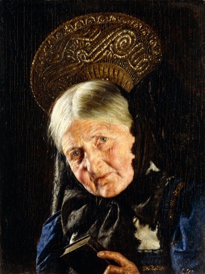 A Woman with a Book by Carl Kronberger
