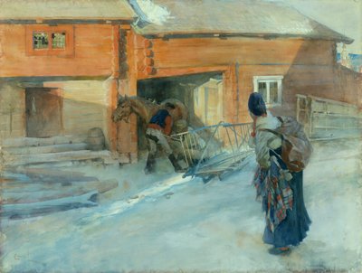 A Farmstead, Bingsjo by Carl Larsson