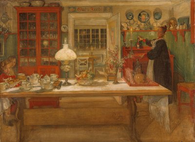 Getting Ready for a Game, 1901 by Carl Larsson
