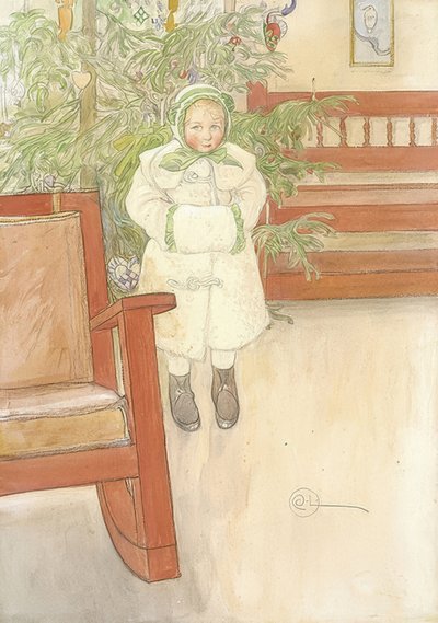 Girl and Rocking Chair. 1907 by Carl Larsson