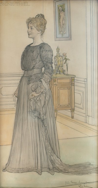 Portrait of Mrs. Signe Thiel by Carl Larsson