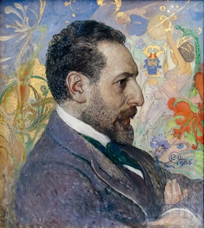 Portrait of Oskar Levertin by Carl Larsson