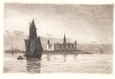 Evening at Kronborg by Carl Locher