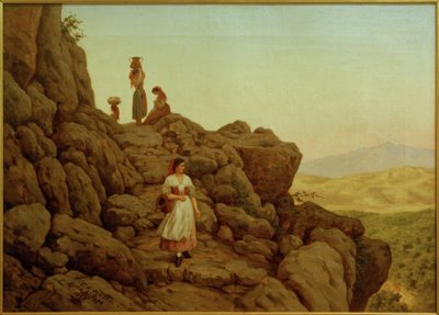 C.L.Jessen, Rocky Landscape near Rocca di Papa by Carl Ludwig Jessen