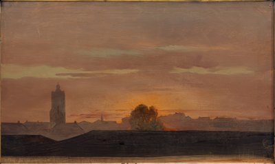 Darmstadt, View from the Castle Studio by Carl Ludwig Seeger