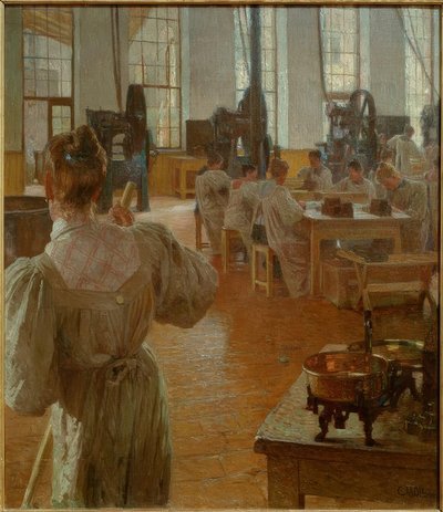 In the Coffee Substitute Factory by Carl Moll