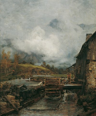 Watermill in Goisern (after Emil Jakob Schindler) by Carl Moll