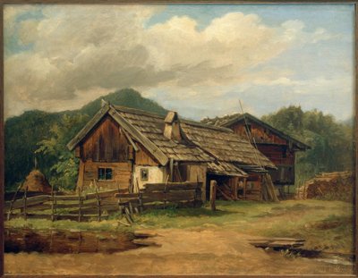 C. Morgenstern, Farmhouses in Schlehdorf by Carl Morgenstern