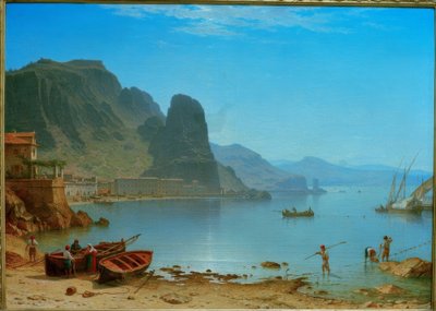 C. Morgenstern, Terracina with Fish Rock by Carl Morgenstern