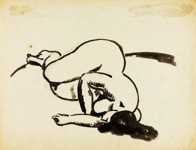 Female Nude Lying Down by Carl Newman