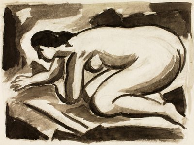 Female Nude on Hands and Knees by Carl Newman
