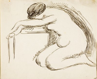 Female Nude on Knees by Carl Newman