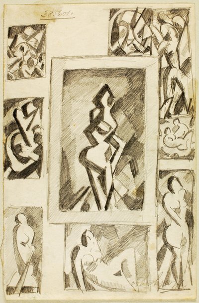 Group of Abstract Nudes by Carl Newman