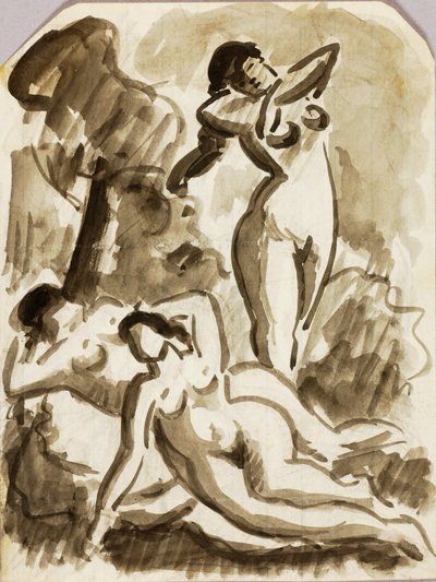 Group of Three Nudes by Carl Newman